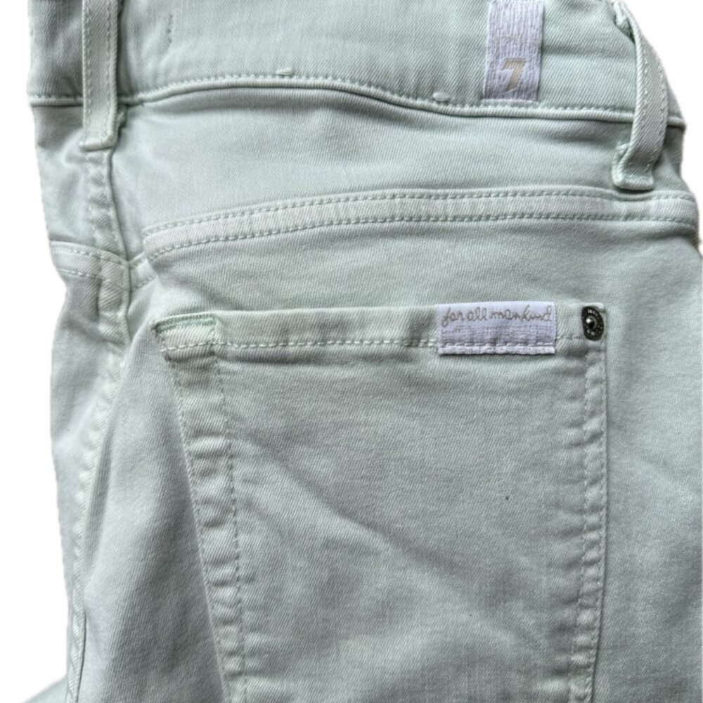 7 for all mankind jeans in mint green (light colored) size 29